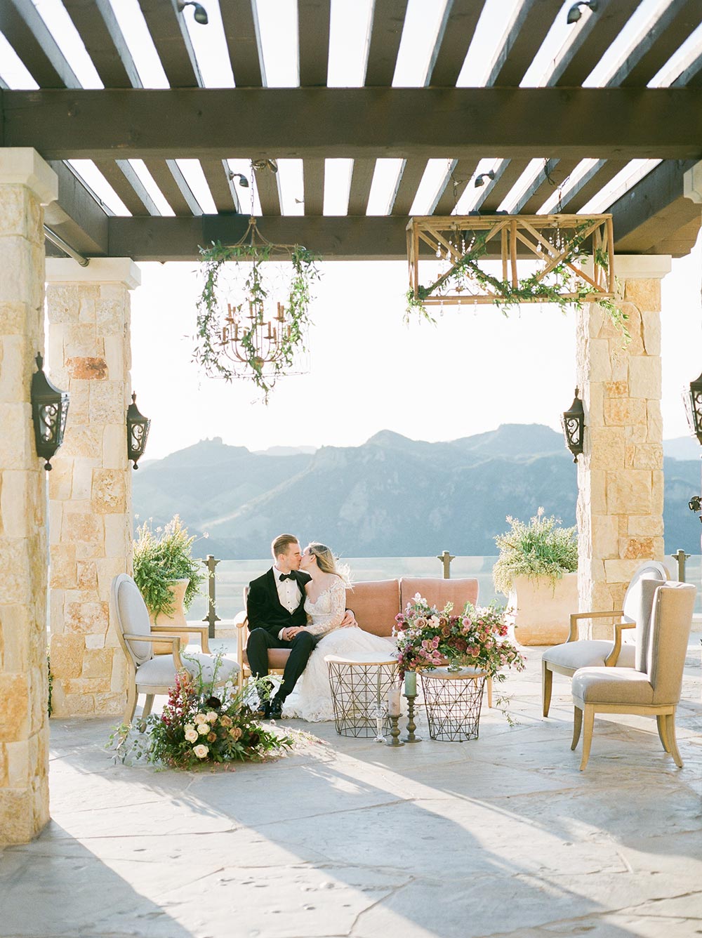 al fresco cocktail hour tuscan villa wedding venue