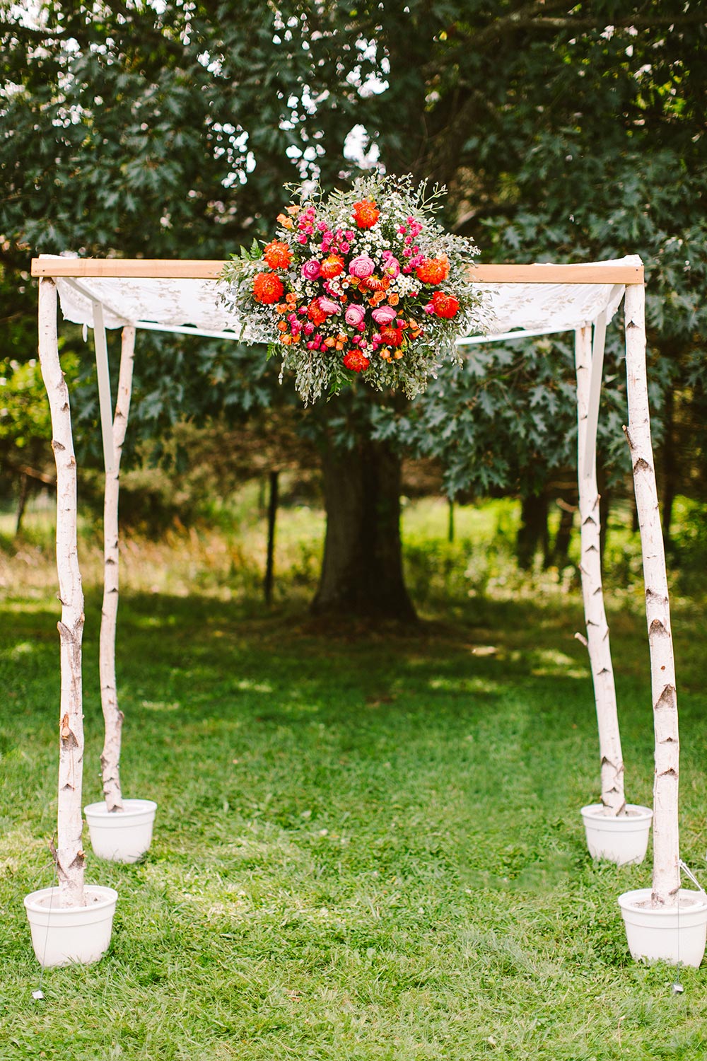 boho handmade wedding chuppah